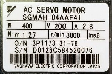 SGMAH-04AAF41 | Yaskawa AC Motors